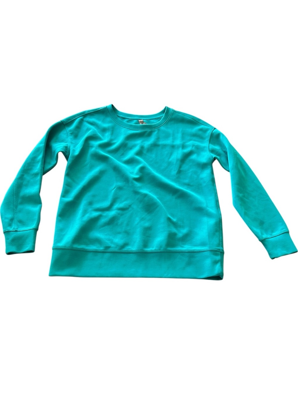 Mondetta teal long sleeve dress pull over sweatshirt